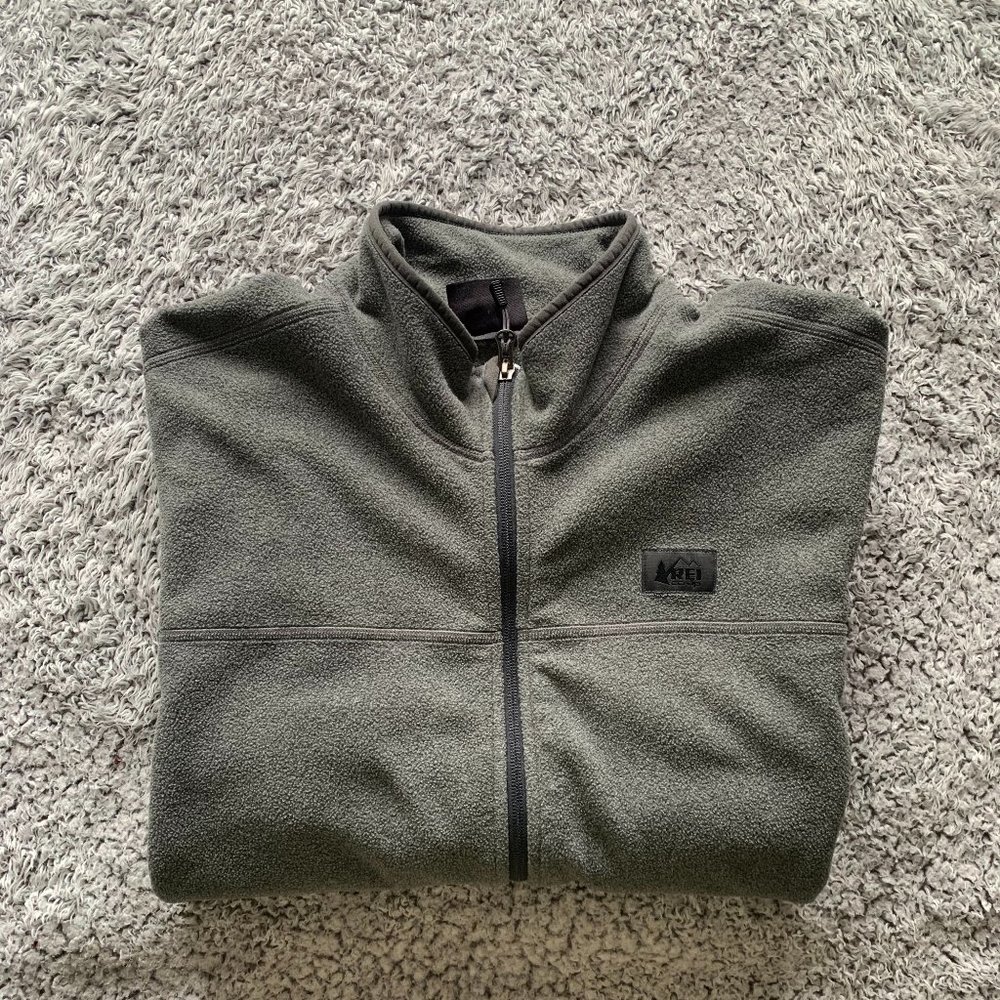 Vintage REI Fleece Zip-Up Jacket. XL. Official REI Co-Op Product.
